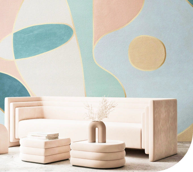 Colorful soft wallpaper geometric